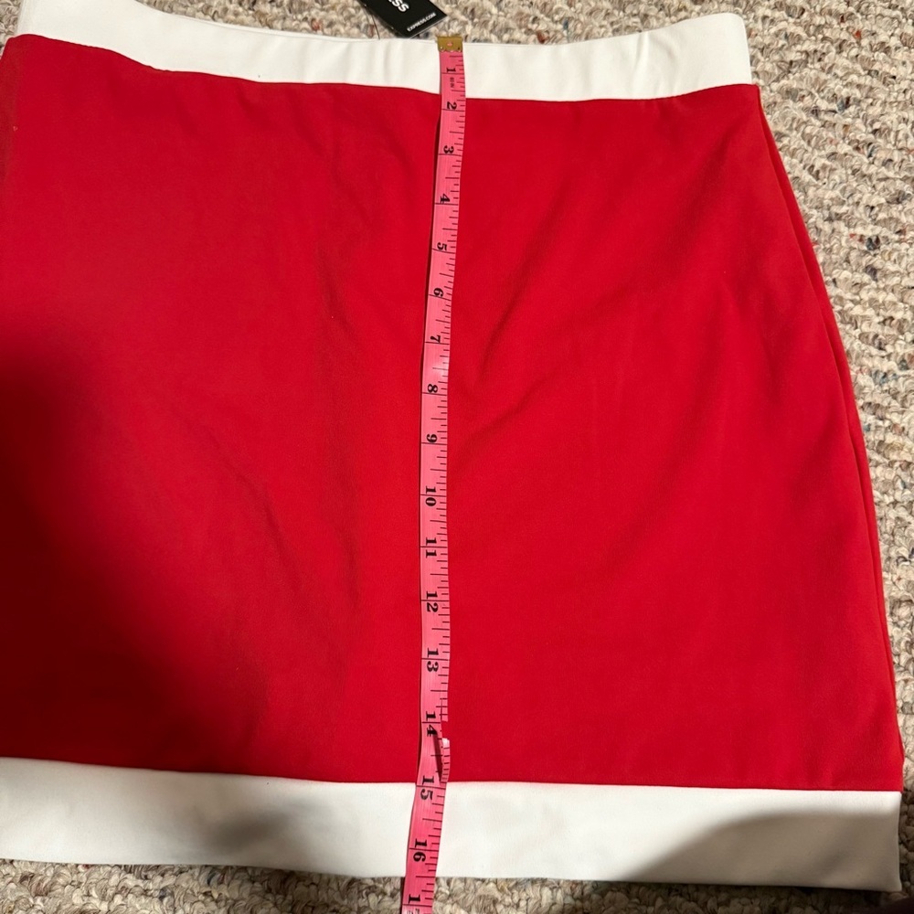 NWT Express Skirt Skort Two Piece Set Red White- Size Small Medium - Picture 4 of 9